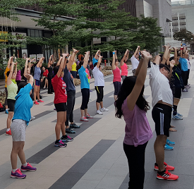 Fitness event at Paya Lebar Square